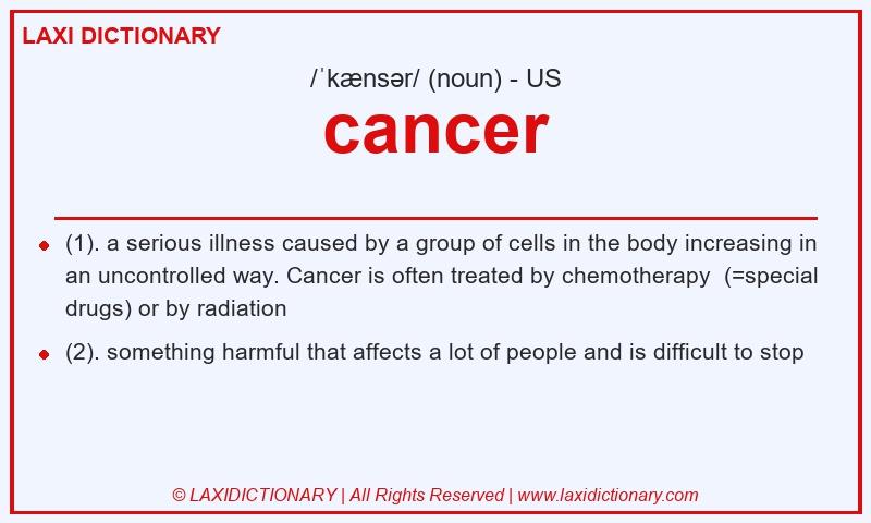 Definition cancer in American English