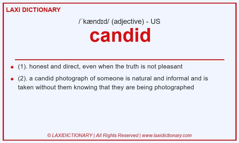 Definition candid in American English
