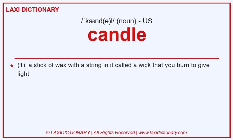 Definition candle in American English