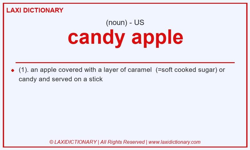 Definition candy apple in American English