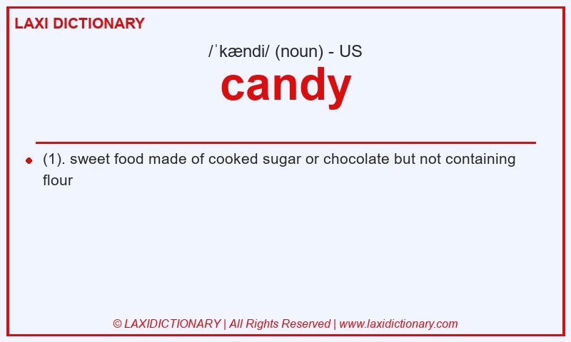 Definition candy in American English