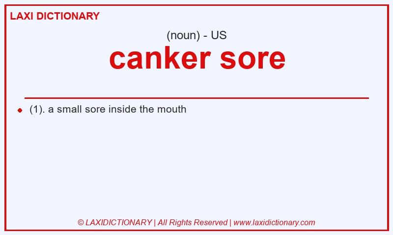 Definition canker sore in American English