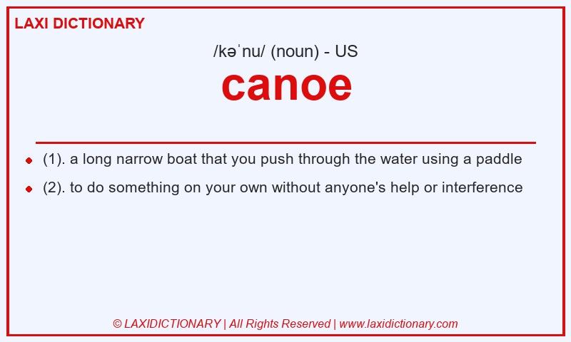 Definition canoe in American English