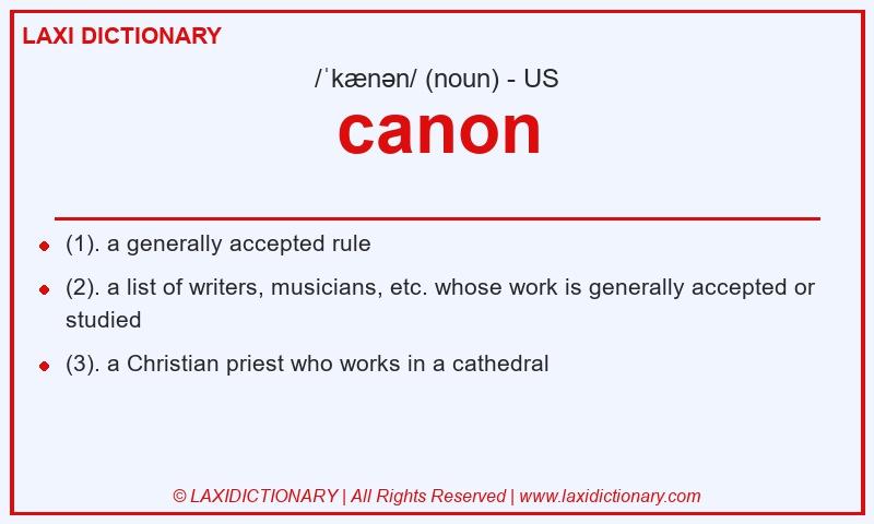 Definition canon in American English