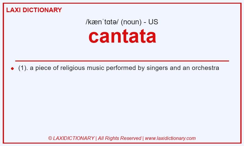 Definition cantata in American English