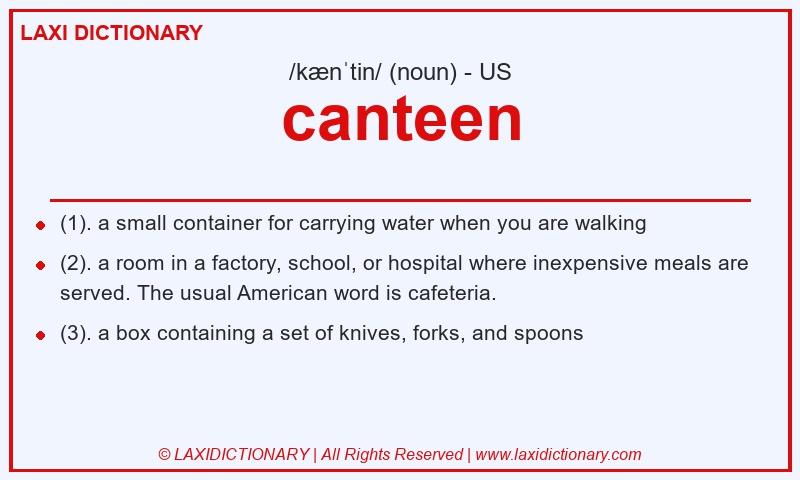 Definition canteen in American English
