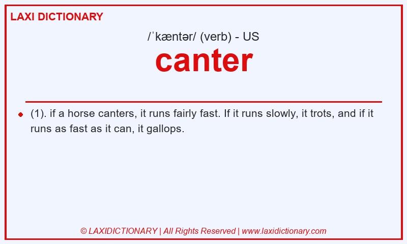 Definition canter in American English