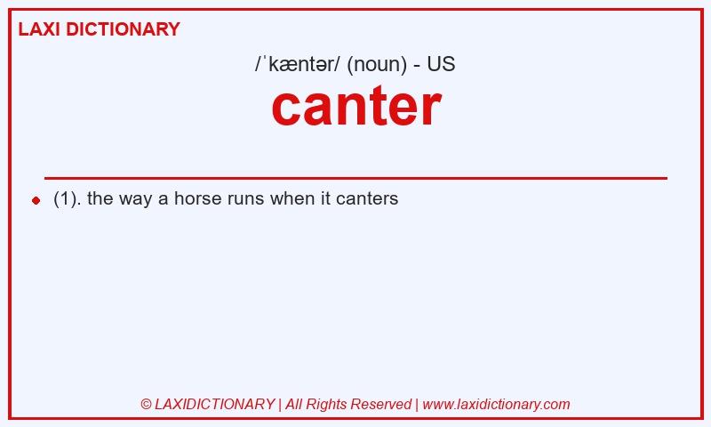 Definition canter in American English