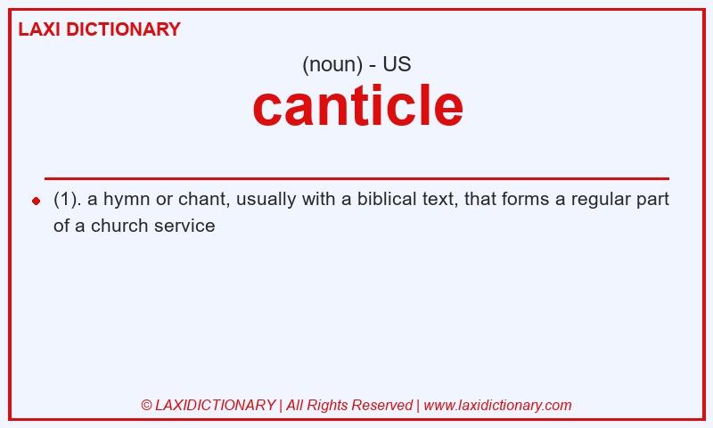 Definition canticle in American English