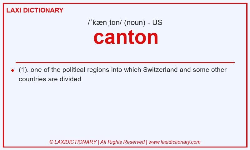 Definition canton in American English