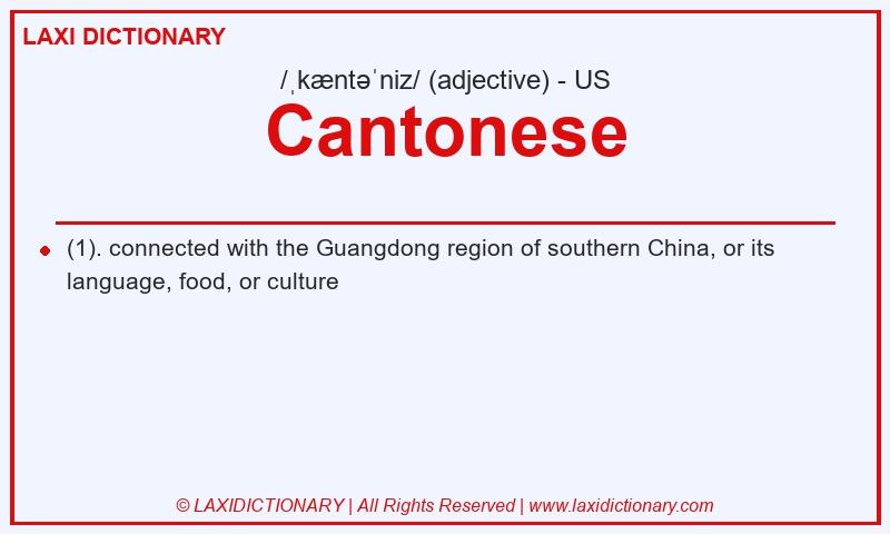 Definition Cantonese in American English