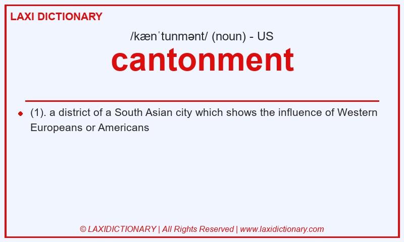 Definition cantonment in American English