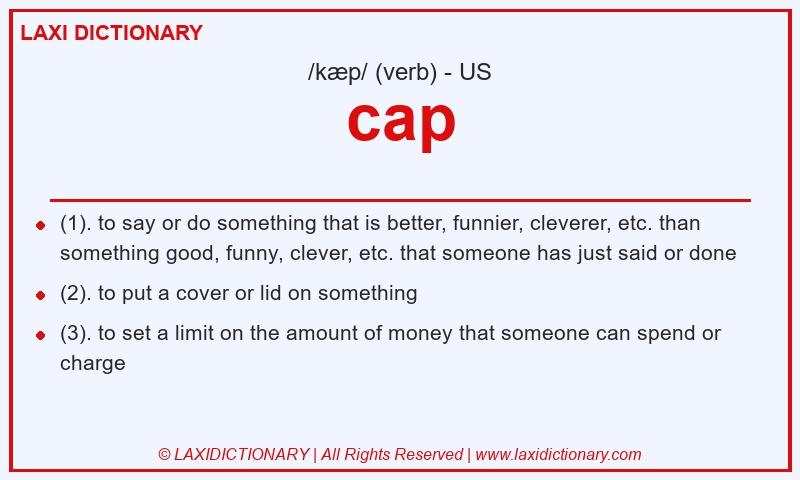 Definition cap in American English