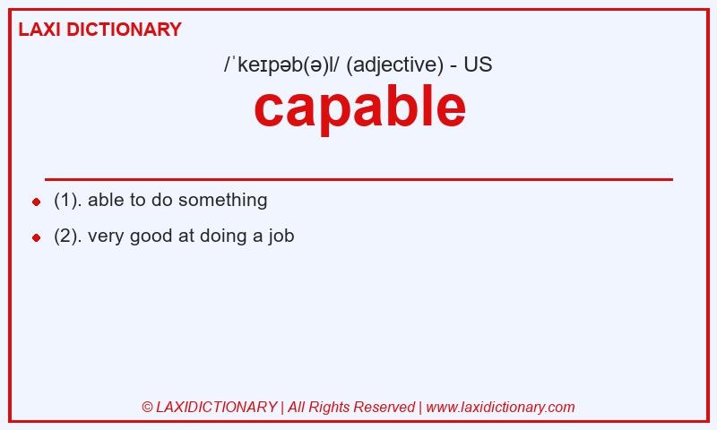Definition capable in American English