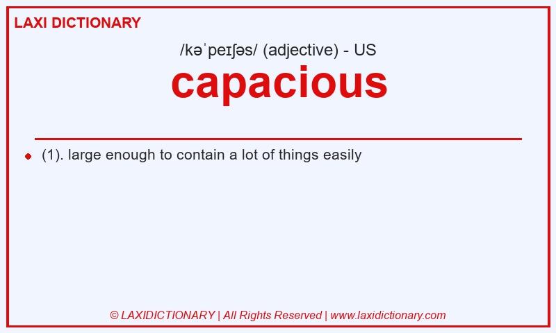 Definition capacious in American English