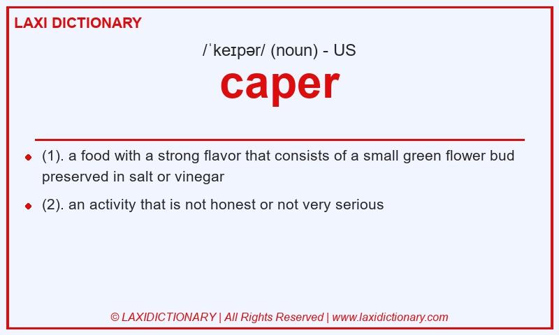 Definition caper in American English