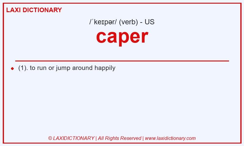 Definition caper in American English