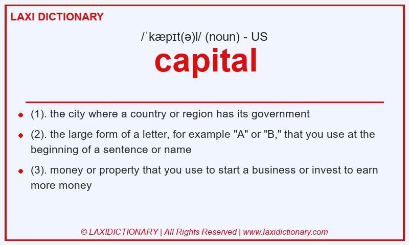 Definition capital in American English
