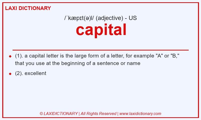 Definition capital in American English