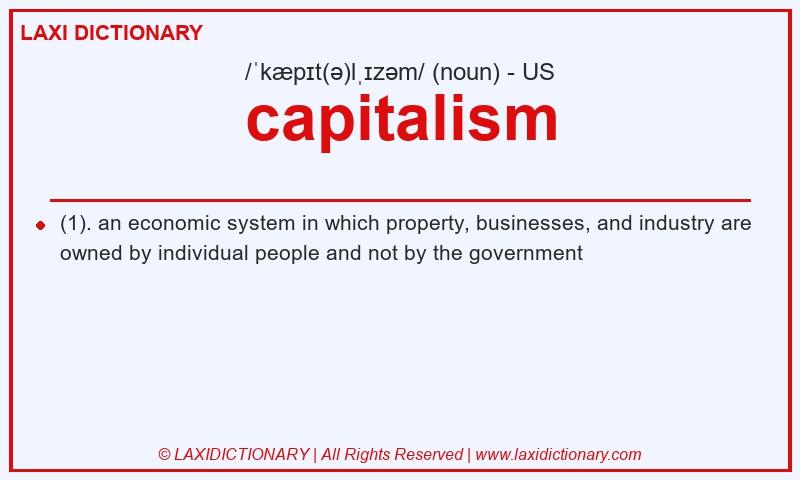 Definition capitalism in American English