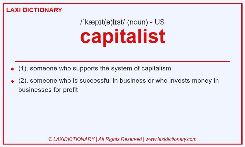 Definition capitalist in American English