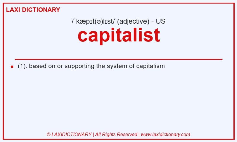 Definition capitalist in American English