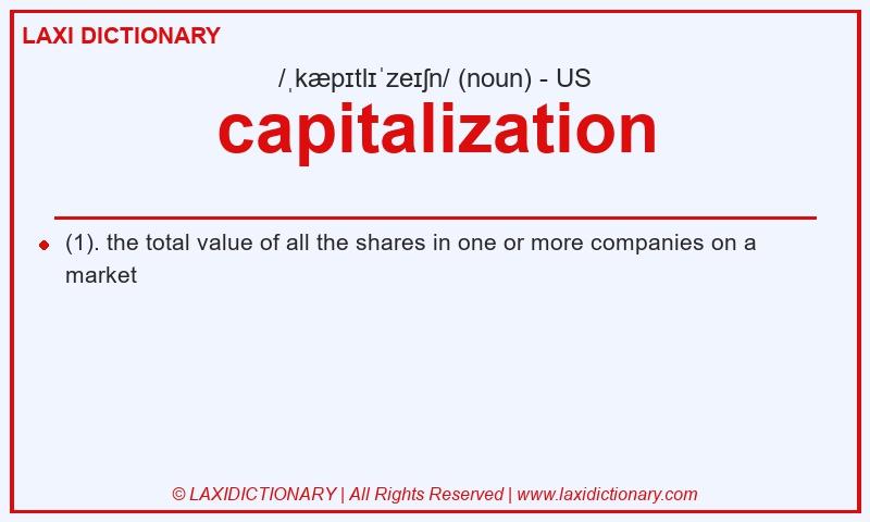 Definition capitalization in American English