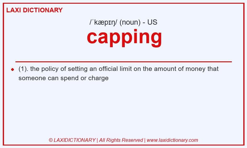 Definition capping in American English