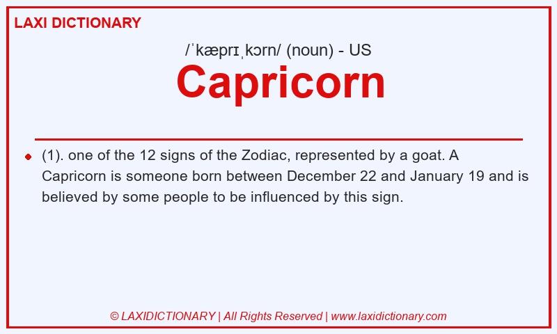 Definition Capricorn in American English