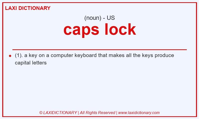 Definition caps lock in American English