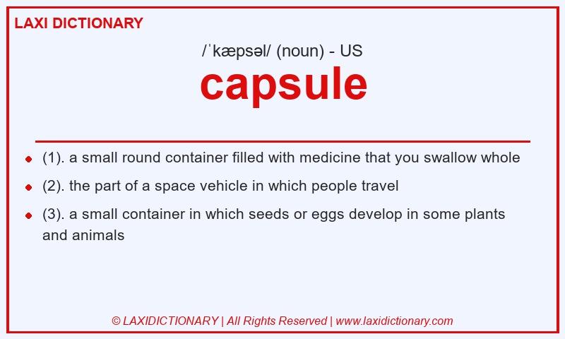 Definition capsule in American English