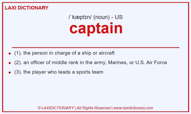 Definition captain in American English