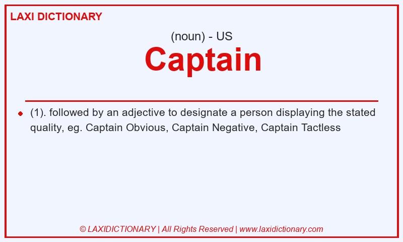 Definition Captain in American English