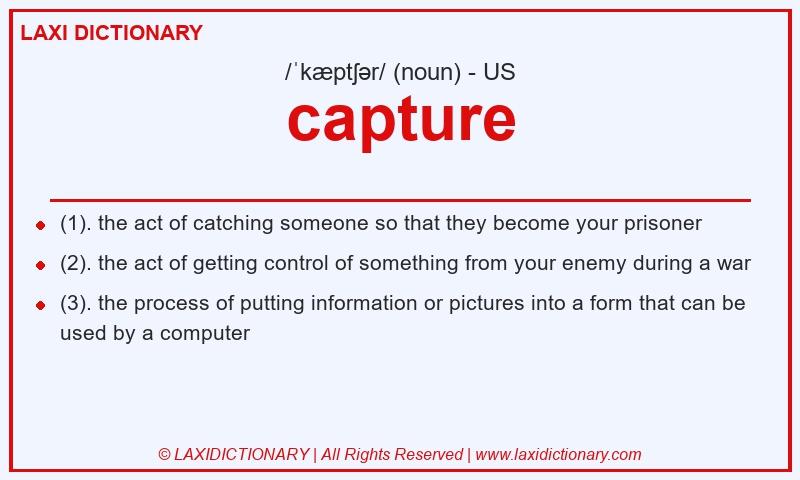 Definition capture in American English