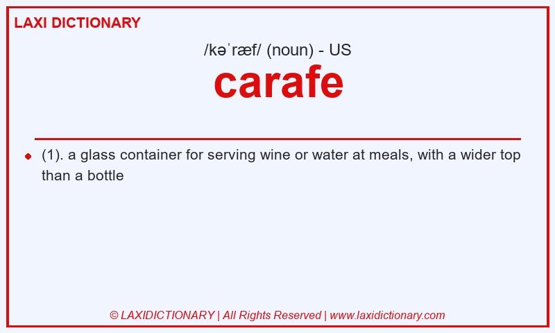 Definition carafe in American English