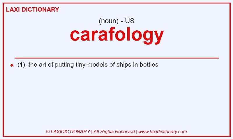 Definition carafology in American English