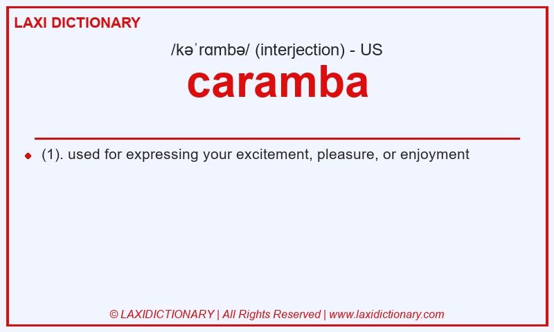 Definition caramba in American English