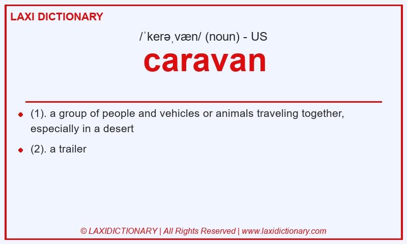 Definition caravan in American English