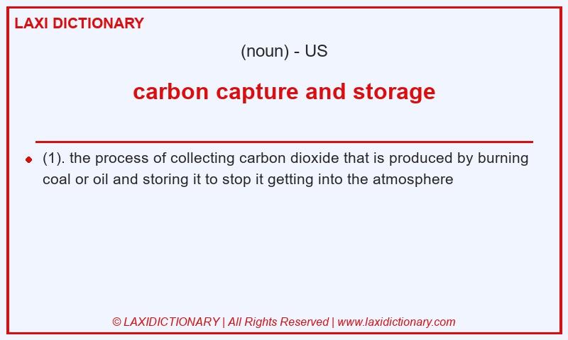 Definition carbon capture and storage in American English