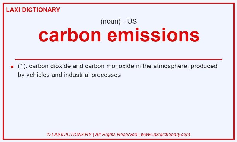 Definition carbon emissions in American English