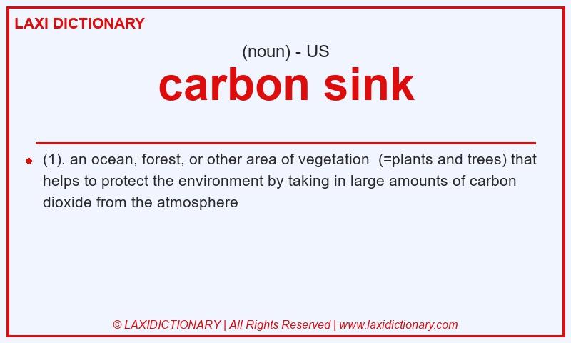 Definition carbon sink in American English