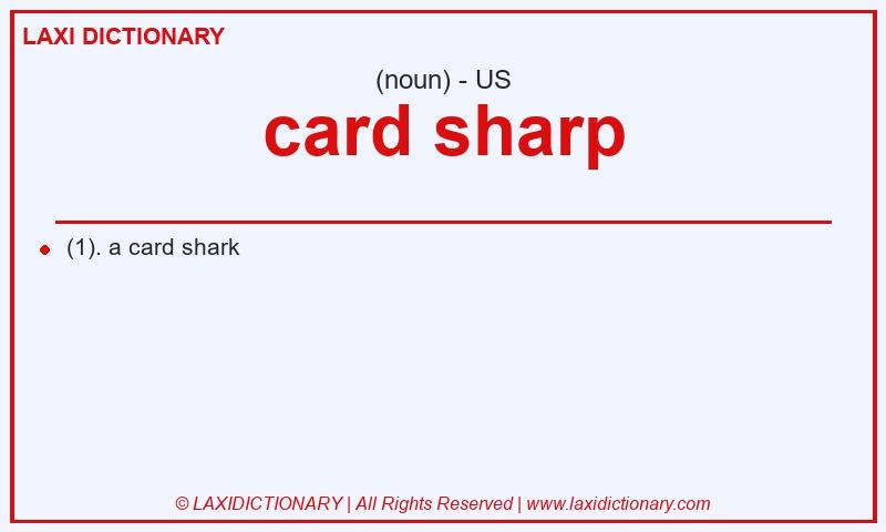 Definition card sharp in American English