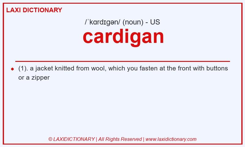 Definition cardigan in American English
