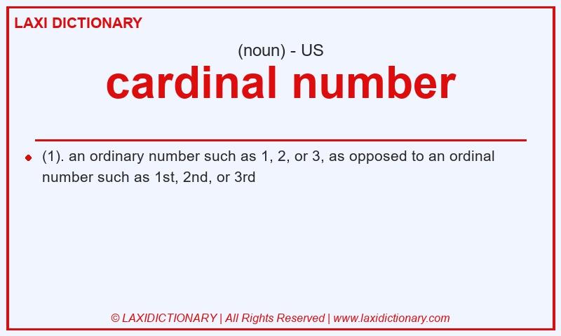 Definition cardinal number in American English