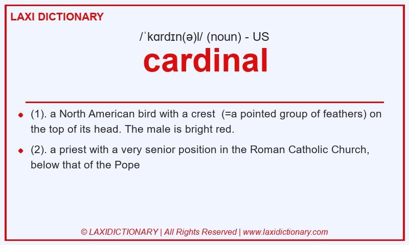 Definition cardinal in American English