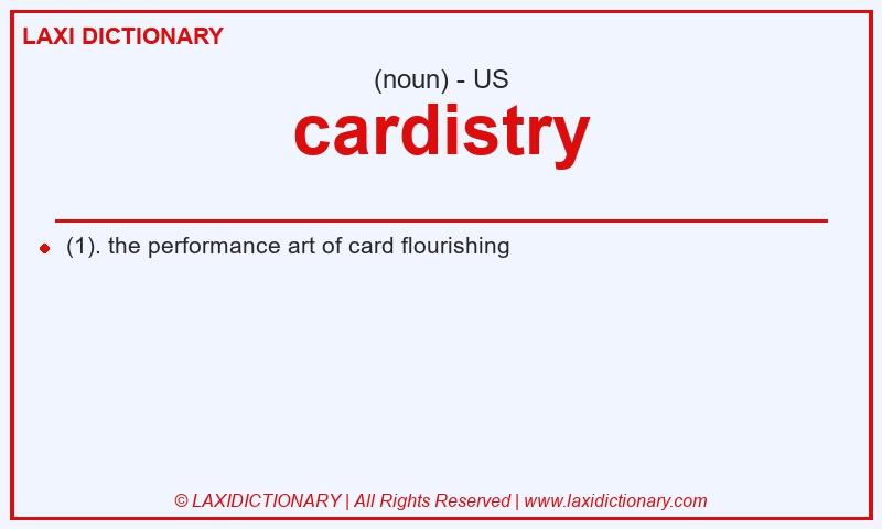 Definition cardistry in American English