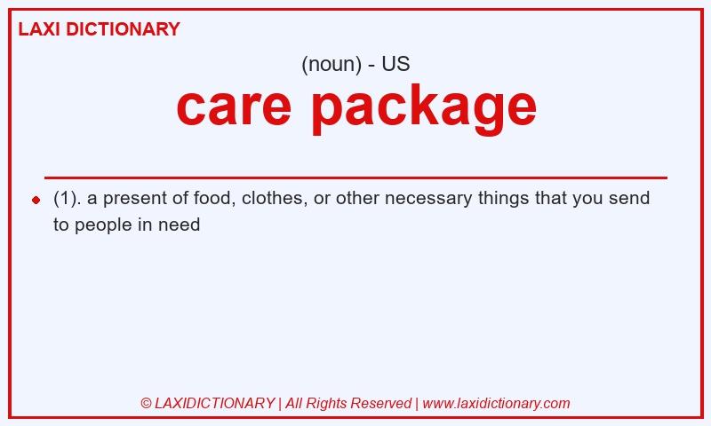 Definition care package in American English