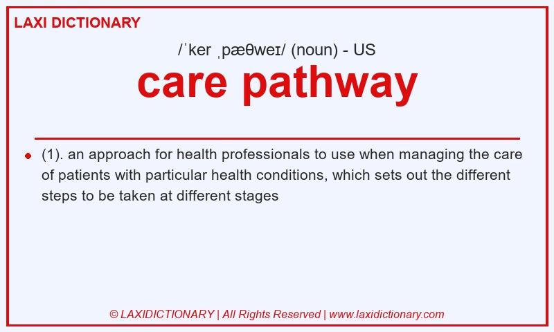 Definition care pathway in American English