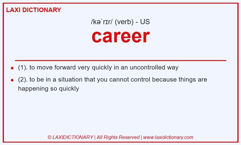 Definition career in American English