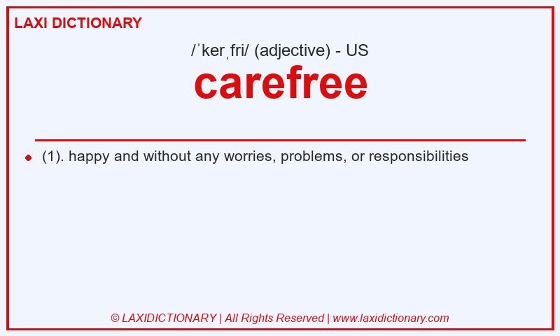 Definition carefree in American English